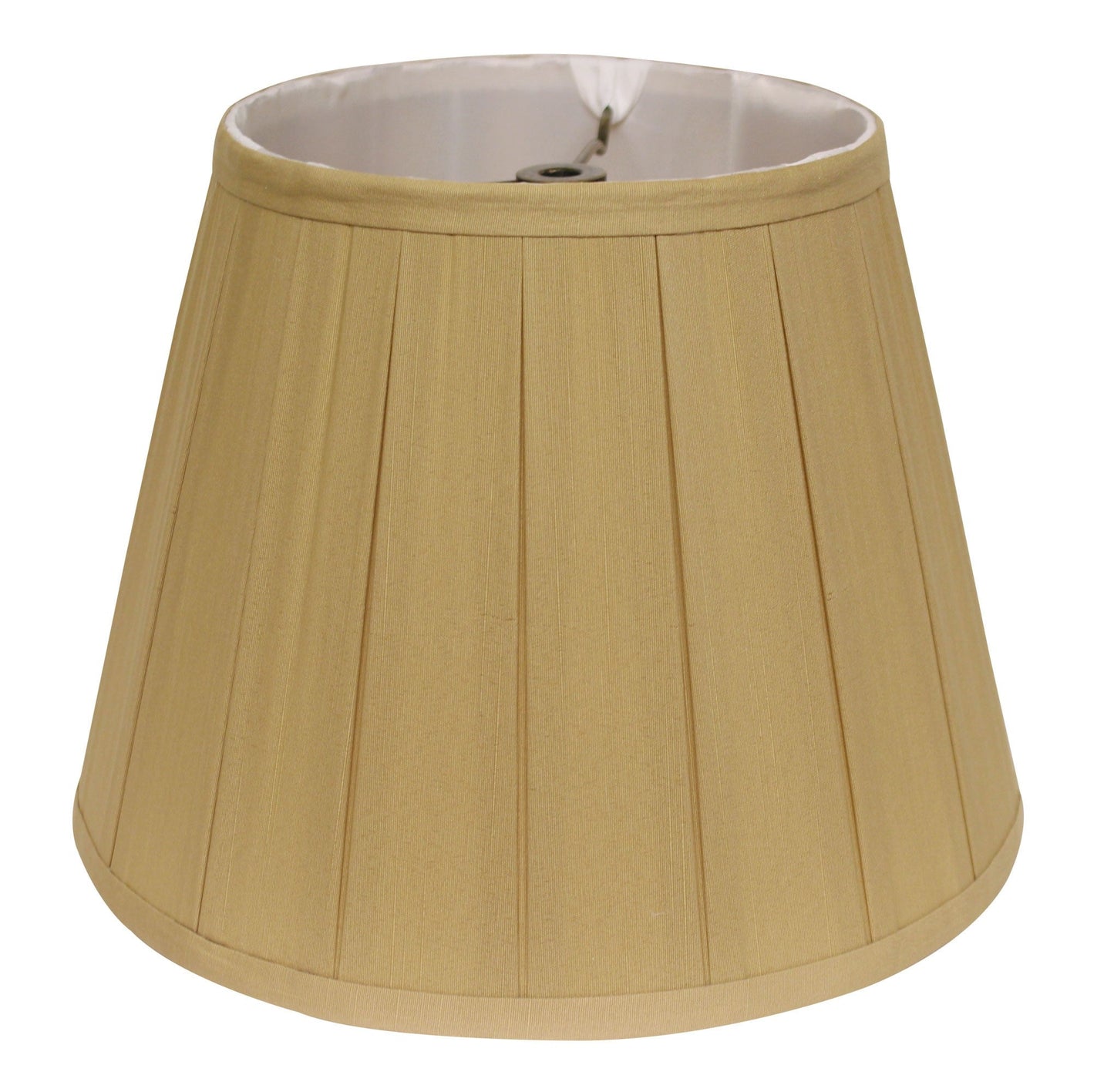 HomeRoots 18" Primrose Slanted Crimped Box Shantung Lampshade in Camel Finish