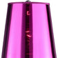 HomeRoots 18" Purple Glass Bedside Table Lamp With Red Plastic Shade