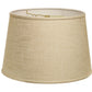 HomeRoots 18" Rounded Empire Slanted Linen Lampshade in Light Wheat Finish