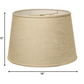 HomeRoots 18" Rounded Empire Slanted Linen Lampshade in Light Wheat Finish