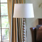 HomeRoots 18" Rounded Empire Slanted Linen Lampshade in White Finish