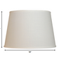 HomeRoots 18" Rounded Empire Slanted Linen Lampshade in White Finish
