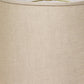 HomeRoots 18" Rounded Empire Slanted Linen Lampshape in Dark Wheat Finish