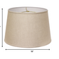 HomeRoots 18" Rounded Empire Slanted Linen Lampshape in Dark Wheat Finish