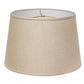 HomeRoots 18" Rounded Empire Slanted Linen Lampshape in Dark Wheat Finish