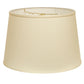 HomeRoots 18" Rounded Empire Slanted No Slub Lampshade in Ivory Finish