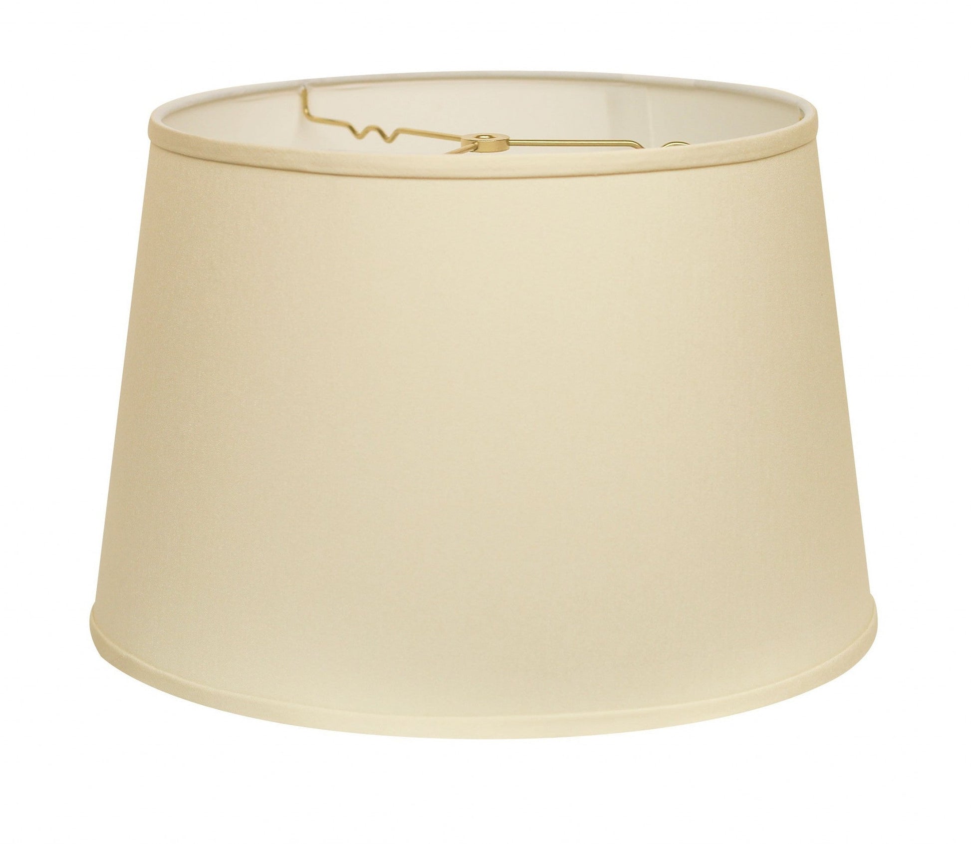HomeRoots 18" Rounded Empire Slanted No Slub Lampshade in Ivory Finish