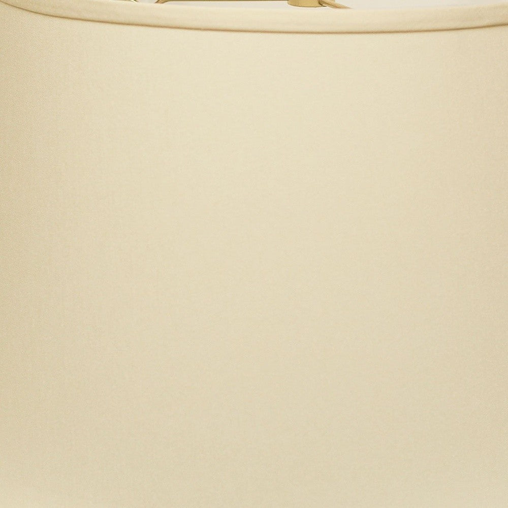 HomeRoots 18" Rounded Empire Slanted No Slub Lampshade in Ivory Finish