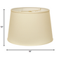 HomeRoots 18" Rounded Empire Slanted No Slub Lampshade in Ivory Finish