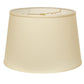 HomeRoots 18" Rounded Empire Slanted No Slub Lampshade in Ivory Finish