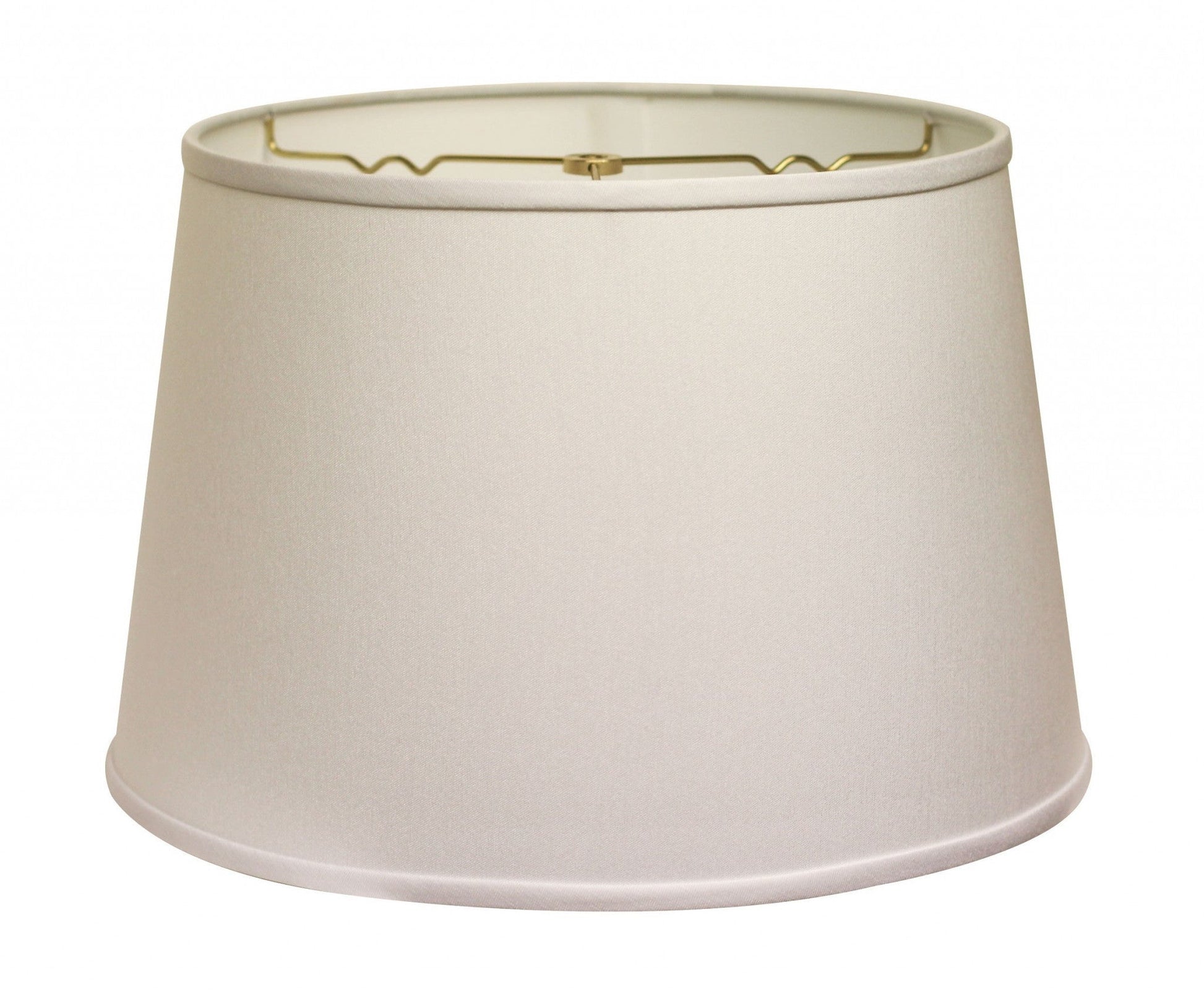 HomeRoots 18" Rounded Empire Slanted No Slub Lampshade in White Finish