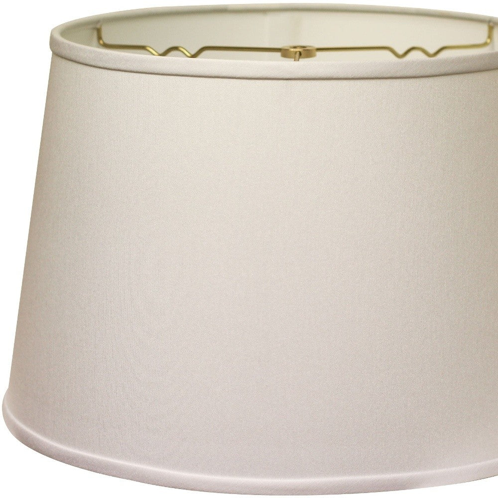HomeRoots 18" Rounded Empire Slanted No Slub Lampshade in White Finish