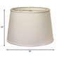 HomeRoots 18" Rounded Empire Slanted No Slub Lampshade in White Finish