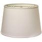 HomeRoots 18" Rounded Empire Slanted No Slub Lampshade in White Finish