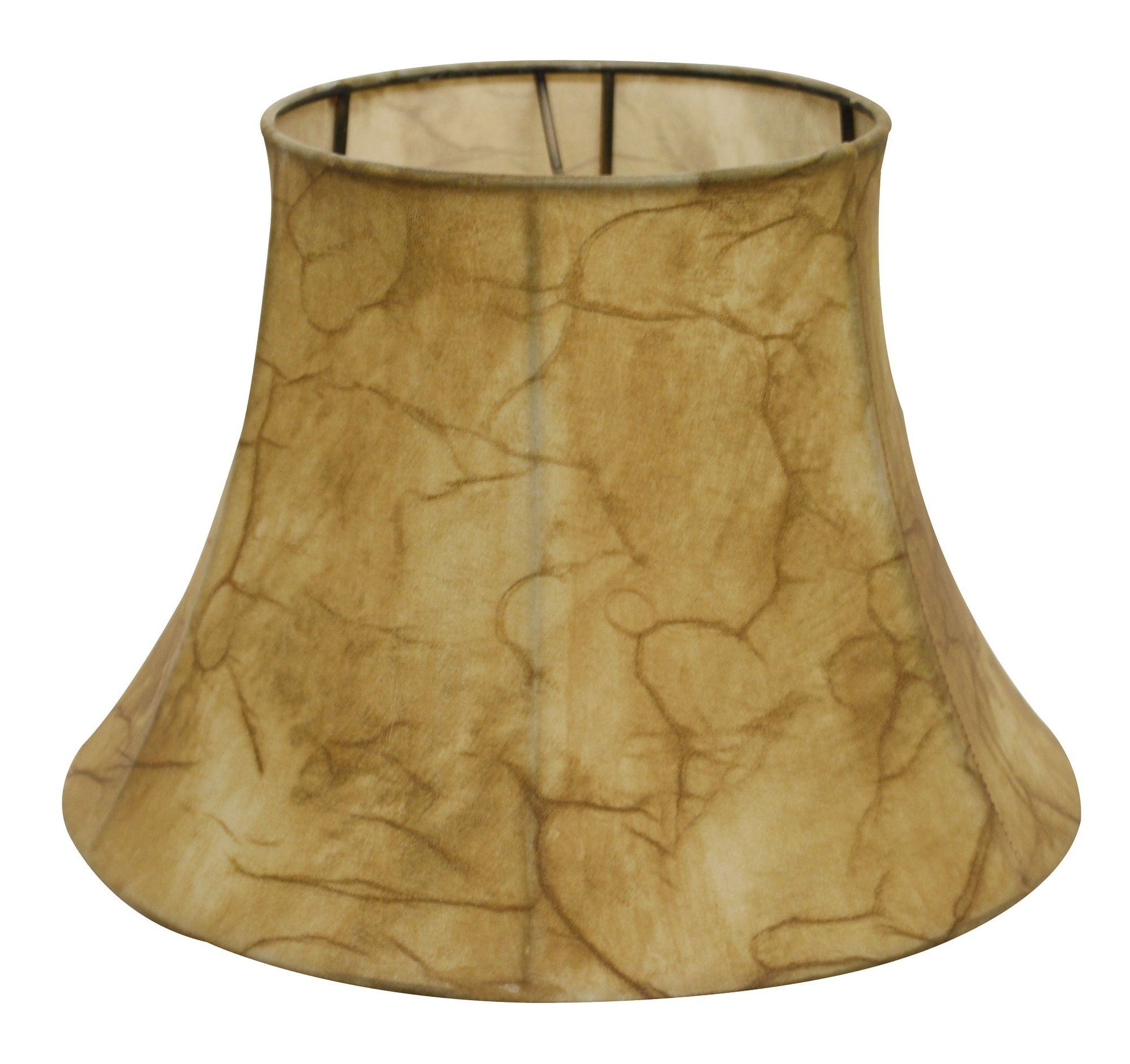 HomeRoots 18" Shallow Drum Parchment Lampshade With Antique Parchment Finish