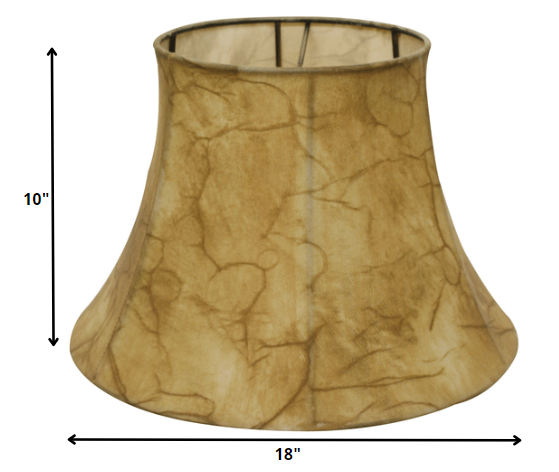 HomeRoots 18" Shallow Drum Parchment Lampshade With Antique Parchment Finish