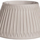 HomeRoots 18" Shallow Drum Smocked Shantung Lampshade in Cream Finish