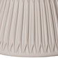 HomeRoots 18" Shallow Drum Smocked Shantung Lampshade in Cream Finish