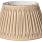 HomeRoots 18" Shallow Drum Smocked Shantung Lampshade in Vintage Gold Finish