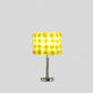 HomeRoots 18" Silver Bedside Table Lamp With Yellow Flowers Drum Shade