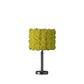 HomeRoots 18" Silver Bedside Table Lamp With Yellow Flowers Drum Shade