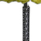 HomeRoots 18" Silver Bedside Table Lamp With Yellow Flowers Drum Shade