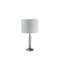 HomeRoots 18" Silver Metal Table Lamp With White Globe Shade