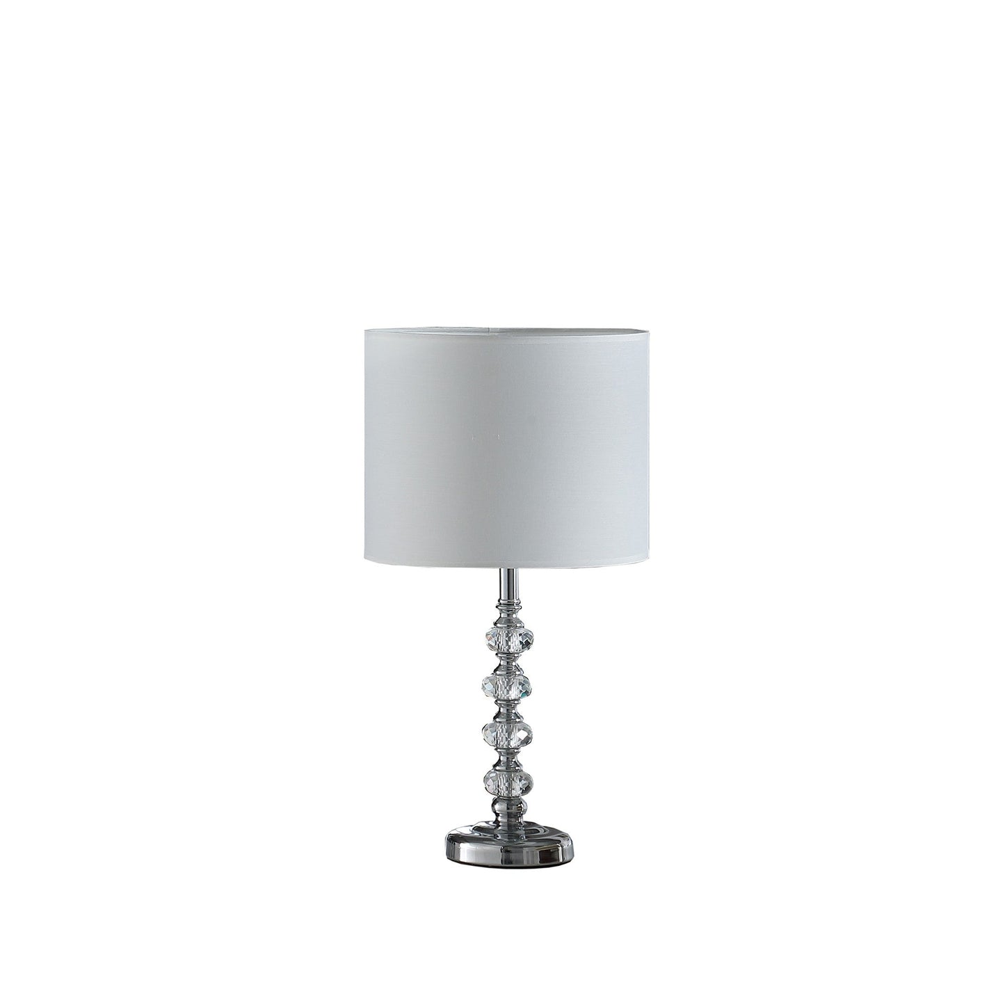 HomeRoots 18" Silver Metal Table Lamp With White Globe Shade