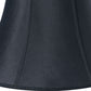 HomeRoots 18" Slanted Bell Paperback Shantung Lampshade in Black Finish