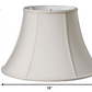 HomeRoots 18" Slanted Bell Paperback Shantung Lampshade in Cream Finish