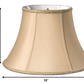 HomeRoots 18" Slanted Bell Paperback Shantung Lampshade in Vintage Gold Finish