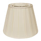 HomeRoots 18" Slanted Crimped Box Shantung Lampshade in Ivory Finish