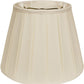 HomeRoots 18" Slanted Crimped Box Shantung Lampshade in Ivory Finish