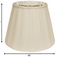HomeRoots 18" Slanted Crimped Box Shantung Lampshade in Ivory Finish