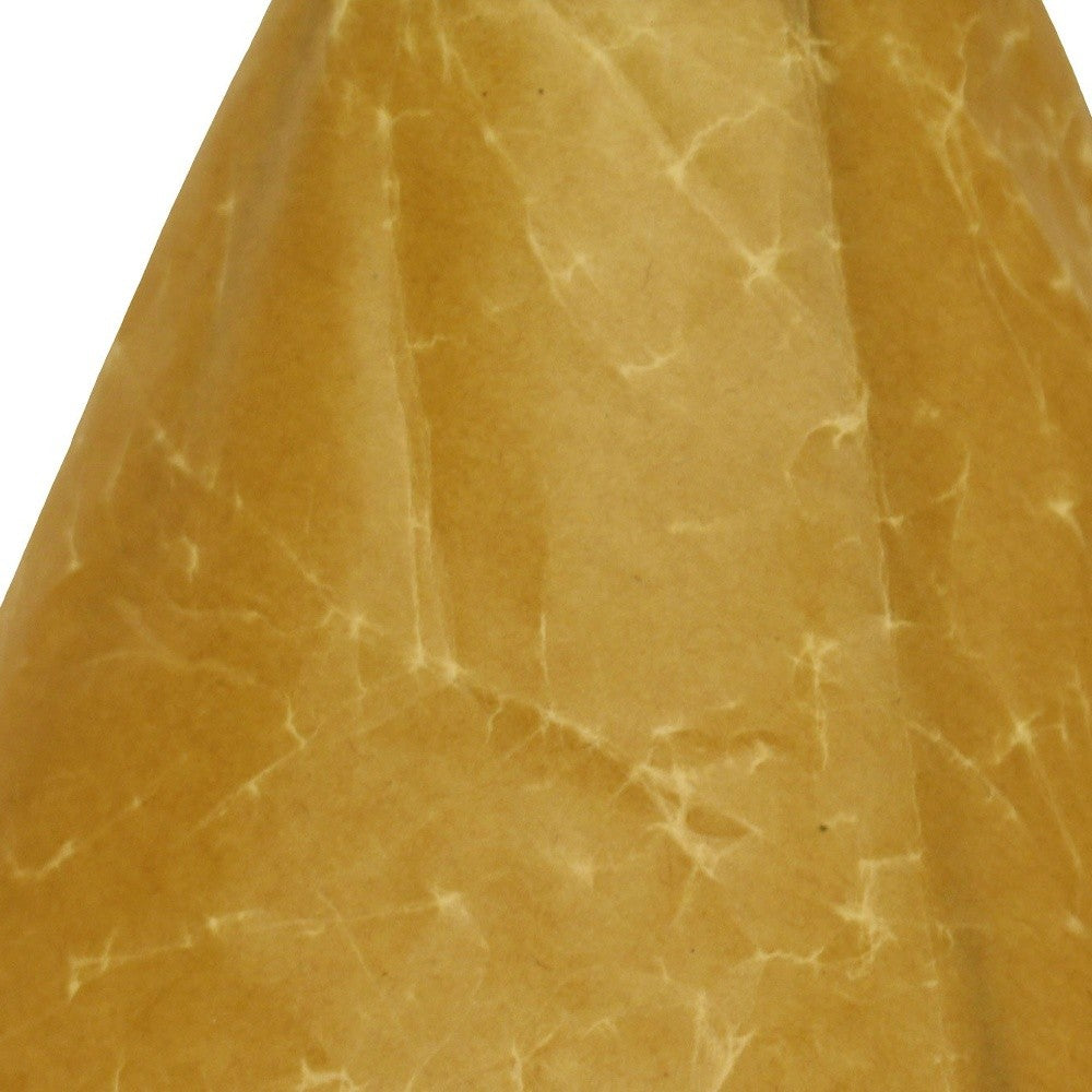 HomeRoots 18" Slanted Empire Crinkle Oil Paper Lampshade in Brown Finish