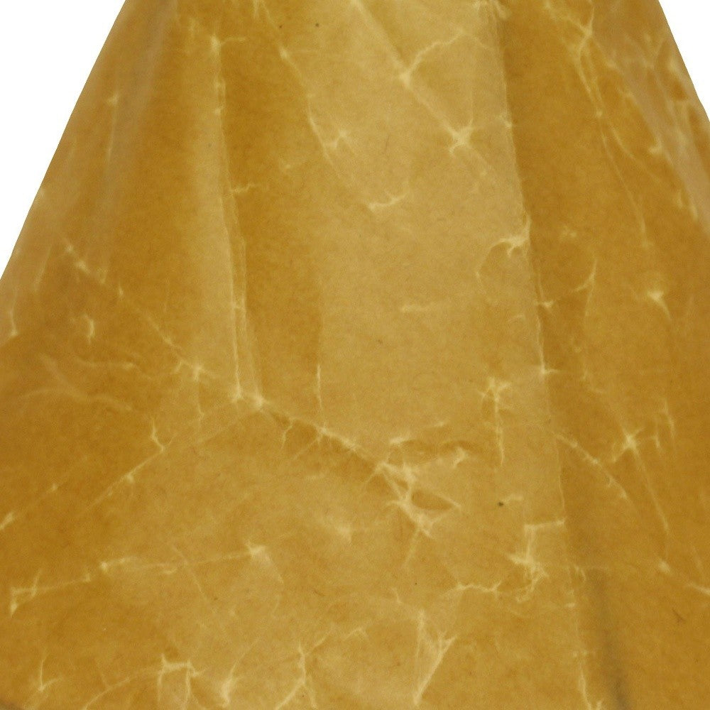 HomeRoots 18" Slanted Empire Crinkle Oil Paper Lampshade in Brown Finish