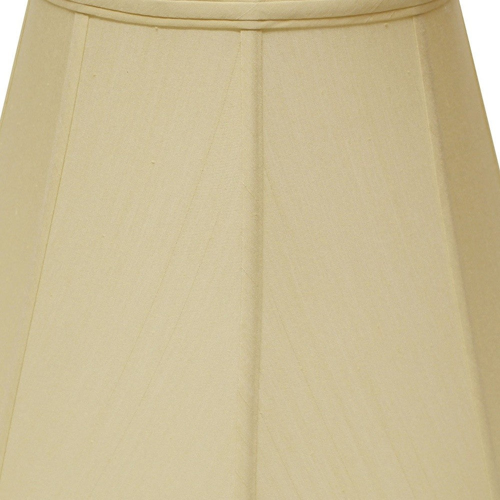 HomeRoots 18" Slanted Empire Monay Shantung Lampshade in Antique White Finish