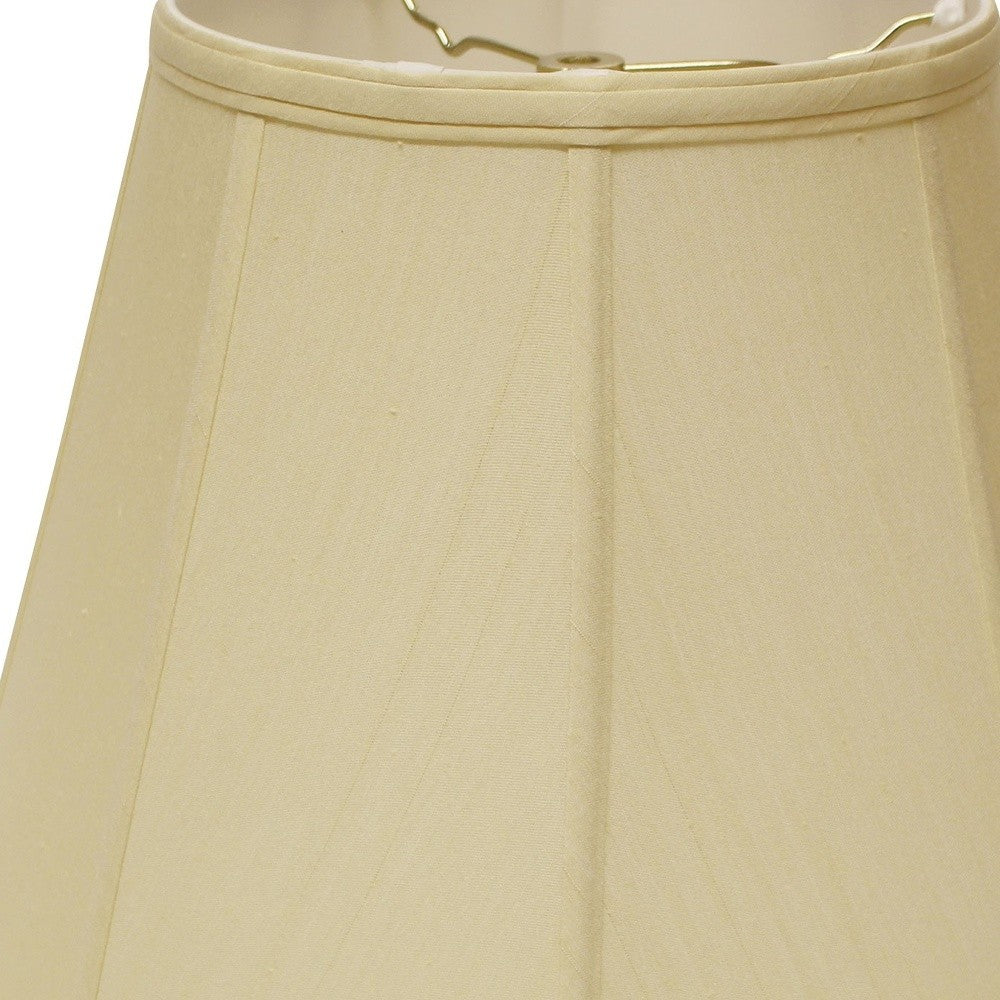 HomeRoots 18" Slanted Empire Monay Shantung Lampshade in Antique White Finish