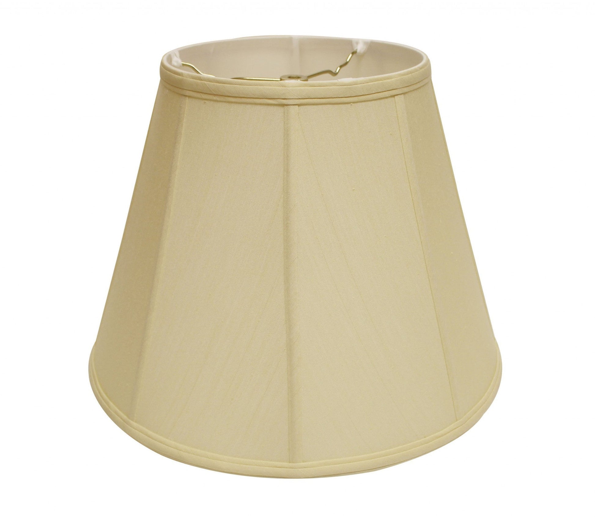 HomeRoots 18" Slanted Empire Monay Shantung Lampshade in Antique White Finish