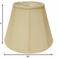 HomeRoots 18" Slanted Empire Monay Shantung Lampshade in Antique White Finish