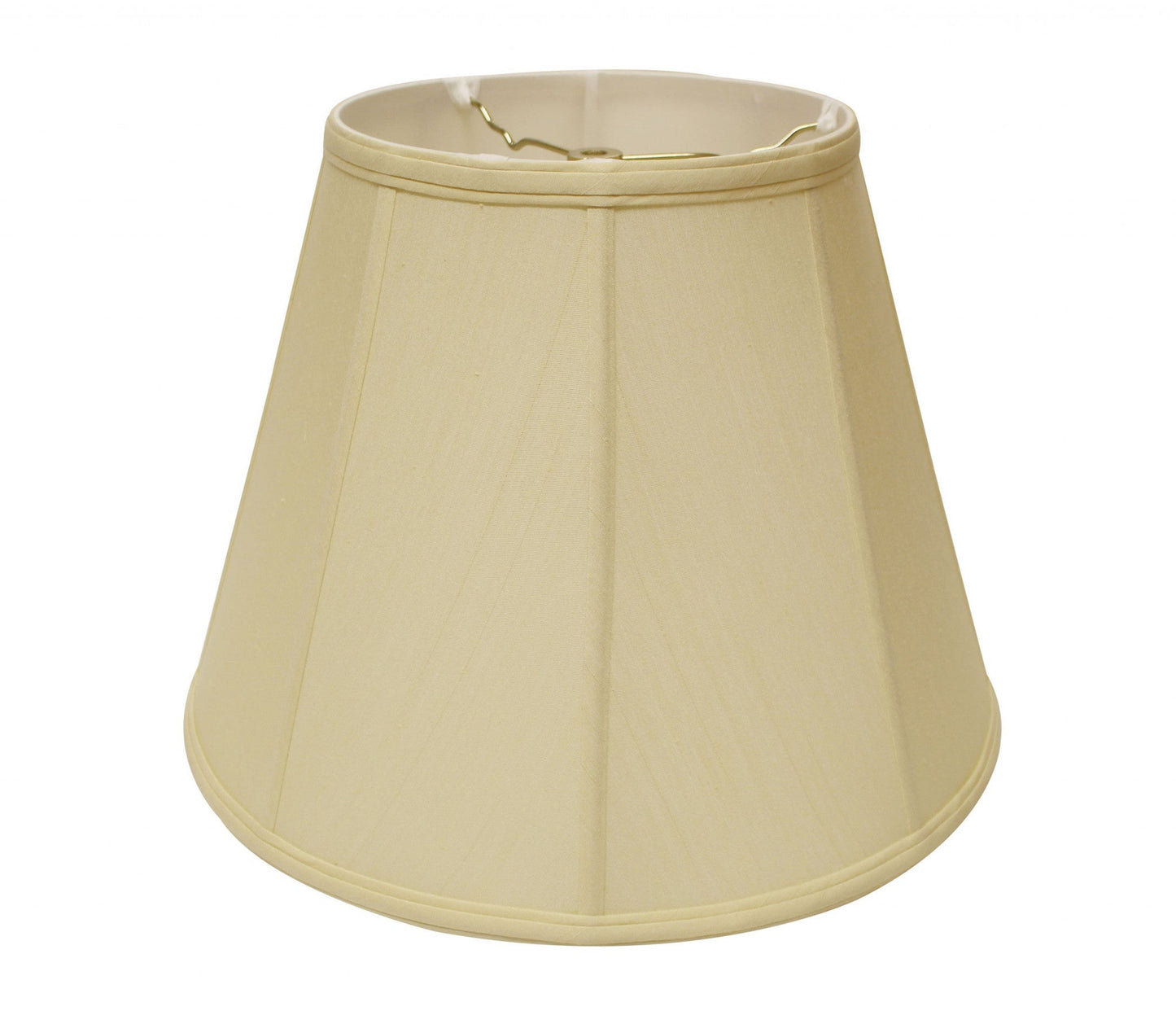 HomeRoots 18" Slanted Empire Monay Shantung Lampshade in Antique White Finish
