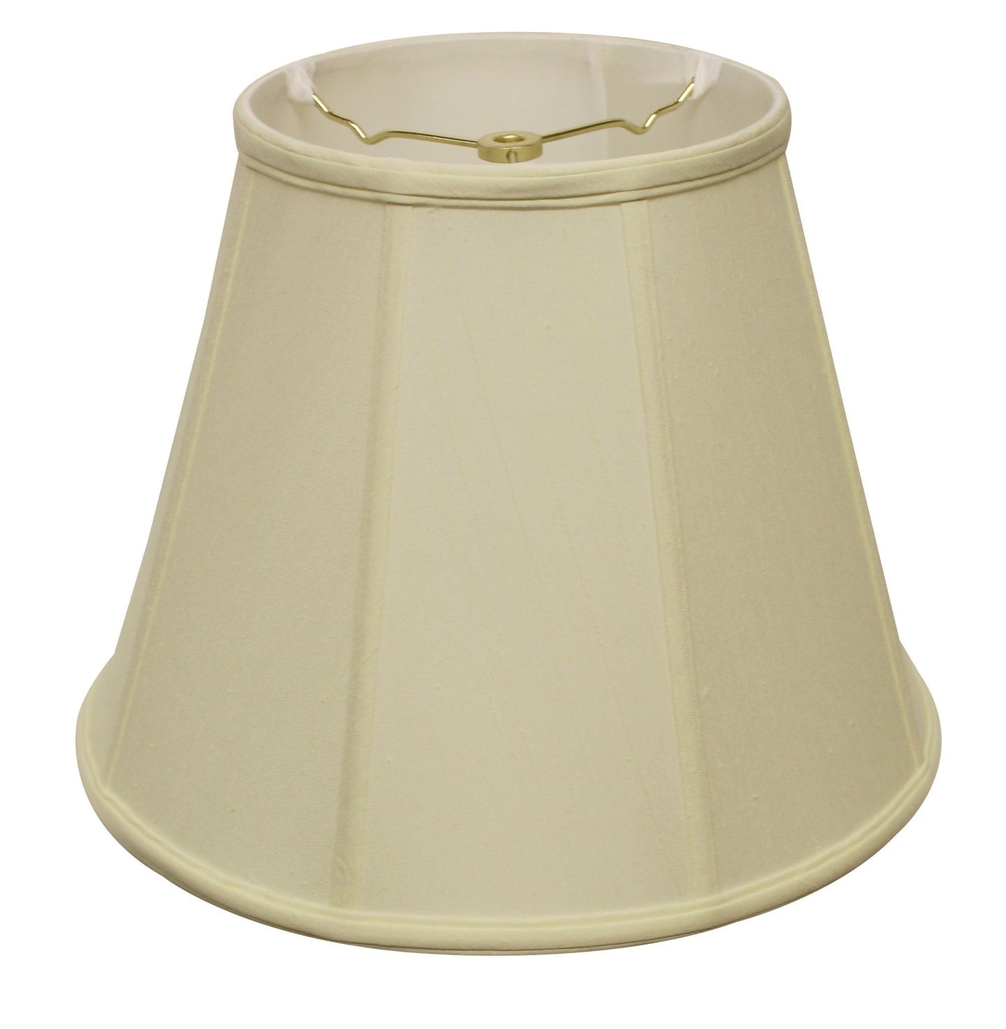 HomeRoots 18" Slanted Empire Monay Shantung Lampshade in Ivory Finish