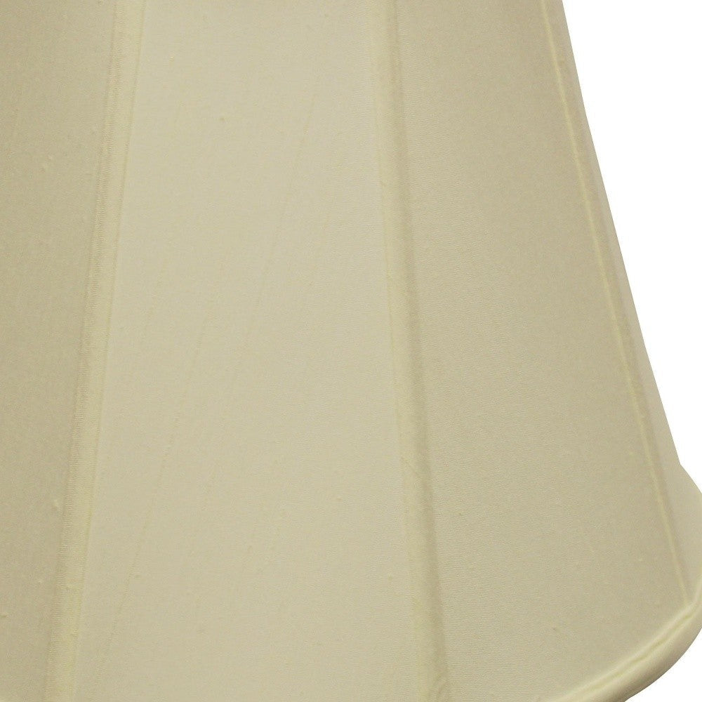 HomeRoots 18" Slanted Empire Monay Shantung Lampshade in Ivory Finish
