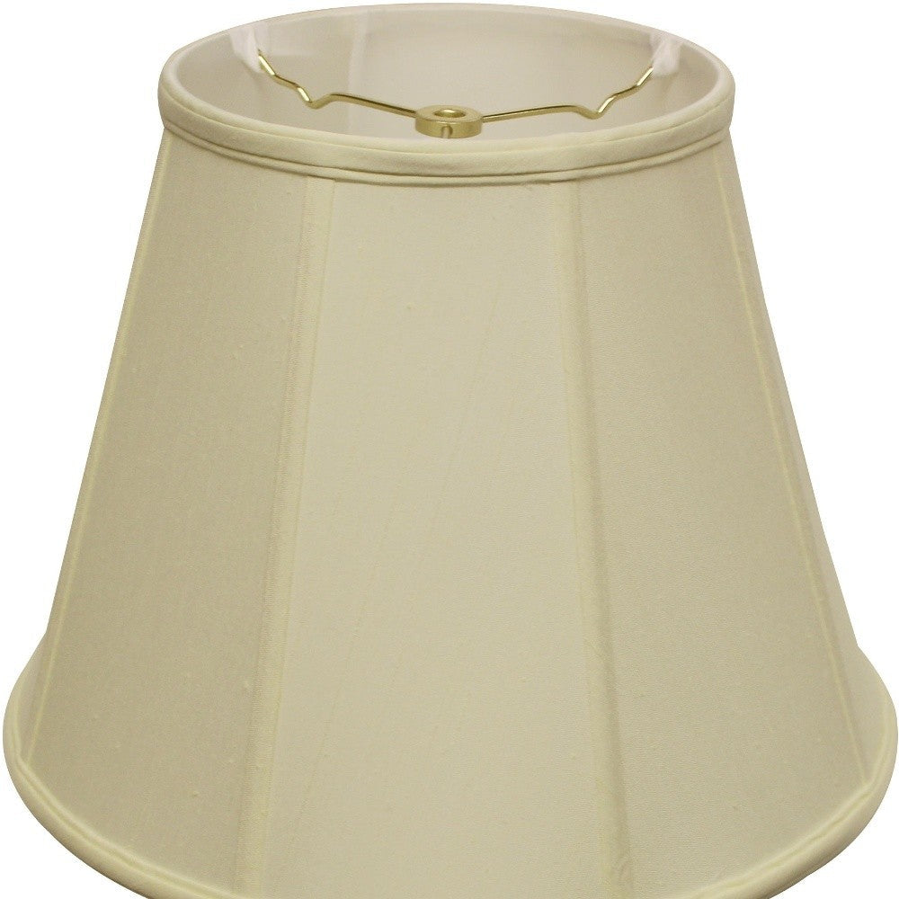 HomeRoots 18" Slanted Empire Monay Shantung Lampshade in Ivory Finish