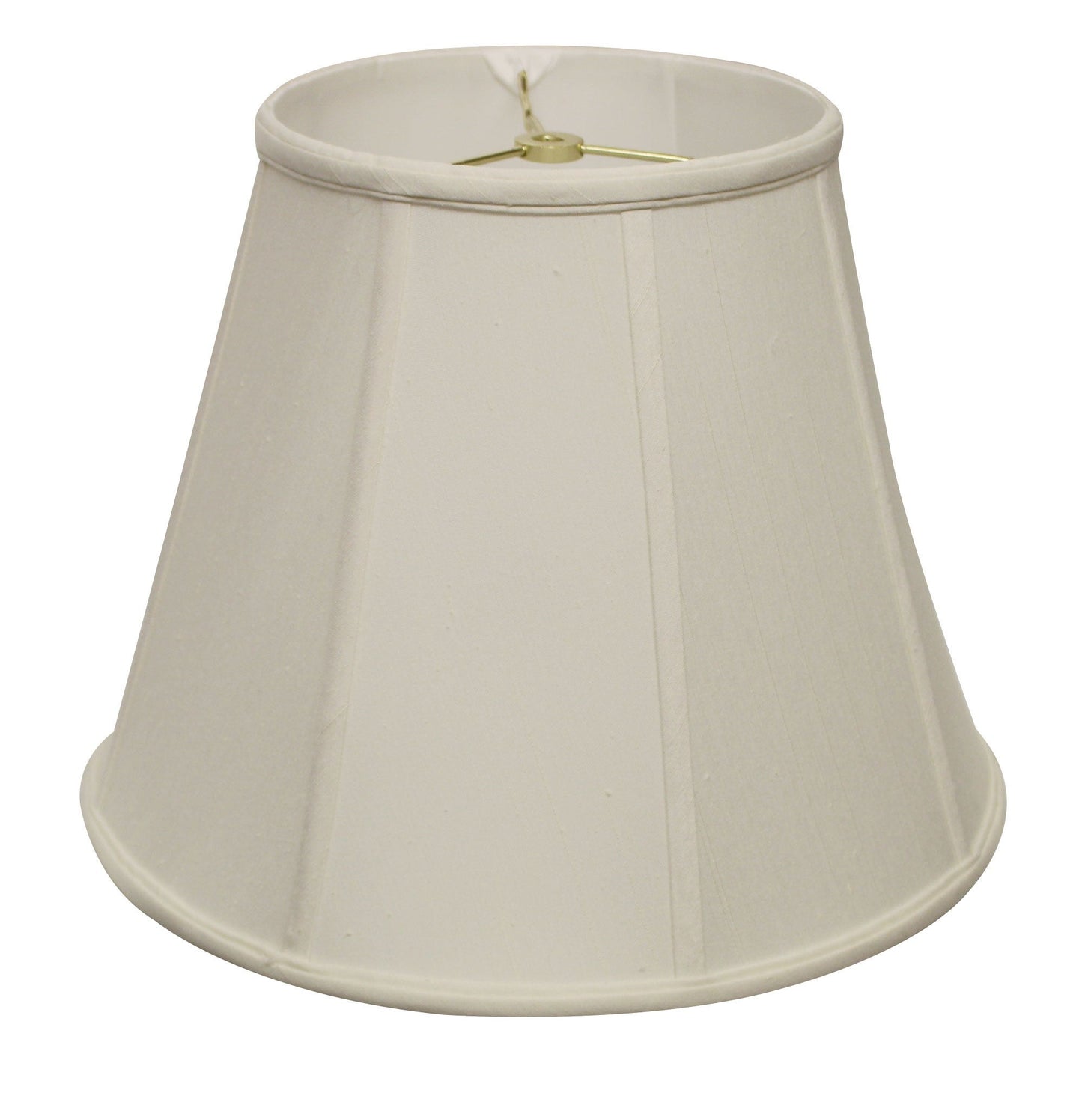 HomeRoots 18" Slanted Empire Monay Shantung Lampshade in White Finish
