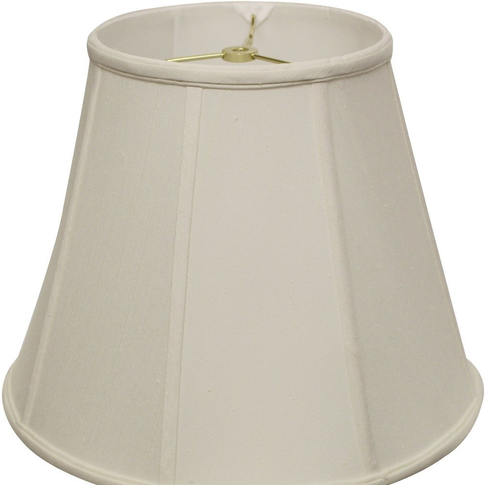 HomeRoots 18" Slanted Empire Monay Shantung Lampshade in White Finish