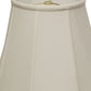 HomeRoots 18" Slanted Empire Monay Shantung Lampshade in White Finish