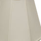 HomeRoots 18" Slanted Empire Monay Shantung Lampshade in White Finish