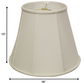 HomeRoots 18" Slanted Empire Monay Shantung Lampshade in White Finish
