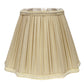 HomeRoots 18" Slanted Fancy Square Shantung Lampshade in Pearl Grey Finish